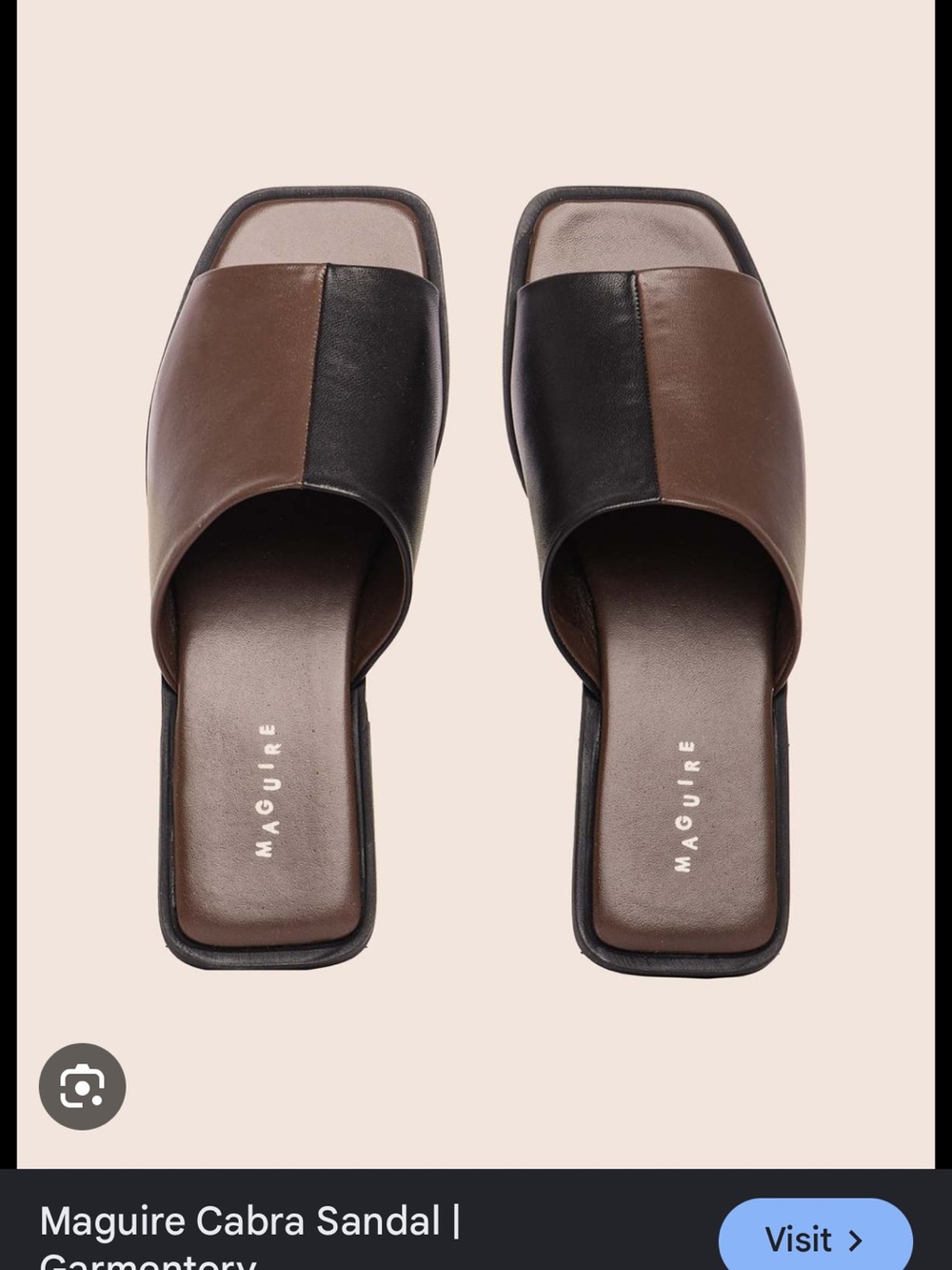 Maguire cabra Brown & Black Sandal